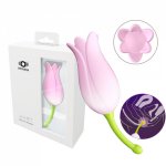 Vibrating Nipple Clitoris Vagina Ball Silicone Tulip G Spot Pussy Stimulator Rechargeable Anal Butt Plug Adult Sex Toy for women