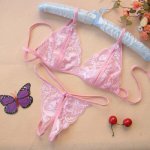 Sexy Liva girl  Lingerie Set Underwear Lace Flower Bra G-string Babydoll Nightwear