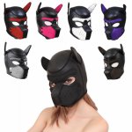 Sex Mask Fetish BDSM Leather Mouth Dog Mask Sex Product Toy Bondage Erotic Costume For Couple SM Hood Dog Mask sex shop