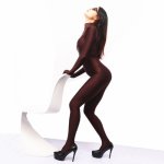 Sexy Women Cosplay Lycra Shiny Full Body Bodysuit Pantyhose Catsuit Sexy Pantyhose Erotic Lingerie Club Dance Wear F100