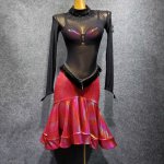 Mesh Sexy Latina Female Adult New Latin Costume Latin Competition Uniform Tango Dress dance wear