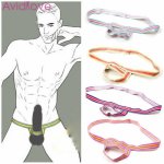 Avidlove Sexy Gay Men Underwear Jockstrap Men Thongs G Strings Enlargement Cockring Man Erotic Lingerie Penis Ring Jock Strap