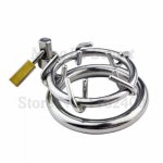 Stainless Steel Male Chastity Device with Lock,Penis Rings,Cock Cage,Virginity Belt,Fetish BDSM Adult Games Sex Toys For Men