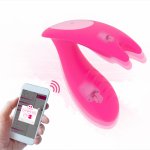 APP Bluetooth Dual Vibrator Magic Motion Panties Remote Control G-Spot Clitoris Massager Rabbit Wearable Sex Toy for Woman