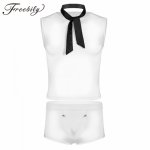 3Pcs Adult Men Sexy Cosplay Costumes Sailor Costume White Seaman Uniform Carnival Festival Halloween Sexy Gay Male Costumes