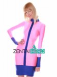 Free Shipping DHL Lady Sexy Party Event Club Wear Zentai Catsuits Pink and Blue Zentai Dress Lingerie Plus Size S-XXXL LZ122709