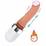 Realistic Telescopic Dildo Vibrator For Woman Heating Anal Plug G spot Penis Vibtrator Intimate Goods Adults Sex Toys For Woman
