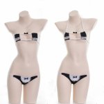 Japanese Girl Square Bikini Suit Maid Lace Bow Bandage Cotton Underwear Set Lolita Sexy Female Lingerie Set Sleepwear