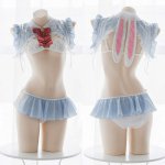 Womens Sexy Cute Bunny Princess Uniform Lolita Underwear Sailor Moon Cosplay Costume Kawaii School Girl Lingerie Uniforms