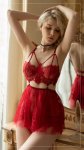 Lisacmpvnel Tulle Lace Sexy Women Exotic Set Embroidery Spaghetti Strap Hollow Fashion Lingerie Set
