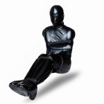 Sexy Men Full Body Cover Bodysuit Faux Leather Bandage Jumpsuit Gay Costume Sexy lingerie Tight BDSM Bondage Bag Gay Wear F56