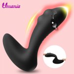 Male Sex Toys Prostate Massager Anal Stimulator Vibrator for men Anal plug Silicone Butt plug toys for Adults sex shop