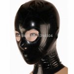 Sexy lingerie exotic Bodystocking handmade Latex Hoods Mask Open Monochrome Common Hood cekc zentai fetish customize size