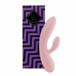 Feelztoys, Wibrator ze stymulatorem - FeelzToys Lea Vibrator  Jasnoróżowy