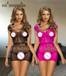 Sexy Ladies Sleepwear Lingerie Babydoll BODYSUIT Mesh Body Stocking Temptation Catsuit Crotchless Tight bodysuit Cosplay W003