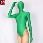 MEISE Cosplay Plus Size Lycra Shiny Full Body Bodysuit Candy Color Stockings Sexy Pantyhose With Glove Erotic Lingerie For Women