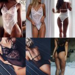 Women's  Sexy Sexy Lingerie Lace Silk Gauze Leaky Bodysuit Size S-XL