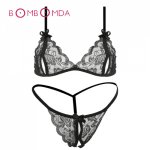 Sexy Lingerie G-string Lace Siamese Perspective Three-Point Underwear Sexy Costumes Erotic Lingerie Adult Products For Couples