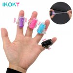 IKOKY Mini Finger Vibrators Oral Licking G-spot Vibrator Vagina Clitoris Stimulator Masturbation Erotic Sex Toys For Women