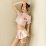 sexy nurse uniform erotic uniform naughty kawaii lingerie pleated skirt suit sexy skirt for sex mini skirt sexy lingerie 2020new