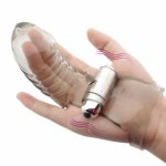 Finger Vibrator Sleeve Female Masturbator G Spot Massage Clit Stimulator Sex Products for Women Lesbian Orgasm Adult Sex Toys
