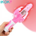 IKOKY Dildo Vibrator Sex Toys for Women Clitoris Stimulation G-spot Vibrations Massager Rotation Rabbit Clit Vibrator