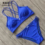 7 Colors Bikini Set Women Multi-rope Sling Push Up Swimsuit Plus Size Padded Swimwear Sexy Beach Bathing Suit Biquini S-XXL