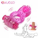 EXVOID triple vibrator Ring Massage Stick Masturbation Lasting delay Cocking stimulate Utensils Massage Clitoris anal Vibration