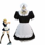 Game Fate Stay Night Saber Cosplay Costume Girls Sexy Maid Dress Cute Servant Suit Halloween Carnival Uniforms Custom Made