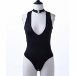 Sexy Women Hot Shaper Bottom Wear Hollow Out Open Crotch Cut Bodysuit Thong Punk Halter One Piece Swimwear Erotic Lingerie F10