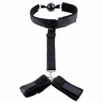 Nylon Halter Neck BDSM Bondage Restraints Fetish Back Handcuff Sex Toys for Women Erotic Lingerie Cosplay Wrist Cuffs