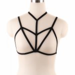 Women Sexy babydoll Harness Bra Open Cup sexy fashion underwear solid color hollow elastic bandage sexy bandage bra sin bra