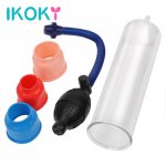 IKOKY Penis Pump Sex Toys For Men Penis Enlargement Extender Vacuum Pump Erection Climax Male Masturbation