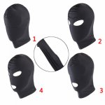 4 Style Exotic Accessories  Fetish Slave BDSM Bondage Restraints Sex Mask Mouth Eye Open Head Harness Blindfold For Couples