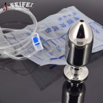 Stainless Steel Anal Douche Butt Plug Soft Tube Enema Metal Anal Plug Head Anus Cleaning Shower Adult Sex Toys For Woman Men