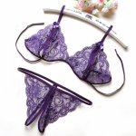 Sexy Lingerie Women Transparent Lace Babydoll Erotic Underwear Set Hot Exotic Apparel Crotchless Bra And Panty Set Sexy Costumes