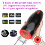 Automatic Vagina Vibrator Masturbation Cup Sex Toys For Men Vagina Pussy Strong Suction Vibration Voice Masturbator Cup Sex Toy