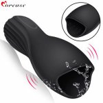 Morease 10 modes penis Delay Trainer Male Masturbator Vibrator Automatic Climax Sex Glans Stimulate Massager Sex Toys for Men