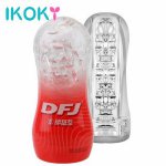 Ikoky, IKOKY Male Masturbation Cup Transparent Aircraft Cup Soft Pussy Masturbator Sex Toys for Men Endurance Exercise Real Vagina