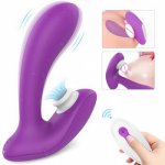 Rechargeable Vagina Sucking Wearable Vibrator G Spot Oral Clit Clitoris Stimulator Sucker Dildo Vibrator Adult Sex Toy for Women