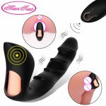 ManNuo Silicone Prostate Massager For Men USB Rechargeable Delay Ejaculation Anal Toy Vibrator Sex Toys for Male Sexual Wellness