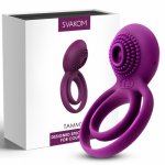 Svakom, SVAKOM TAMMY Man Penis Ring Vibrator Silicone Double Rings for Cock Balls Silicone Cockring for Couples Adult Sex Toys for Men