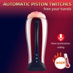 Automatic Sucking Masturbation Cup Glans Stamina Trainer Vibrator Silicone Pocket Pussy Piston Artificial Vagina Sex Toy for Man