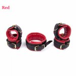 Leather Bondage 3pcs/Set(Neck Collar+Handcuffs+Ankle Cuffs) Slave BDSM Restraints Fetish Women Sex tools For Couples Adult Games