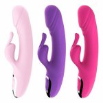 G-spot Rabbit Double Vibrator For Woman  Strapon Masturbation Clitoris Stimulator Dildos Waterproof Rechargeable Adult Sex Toys