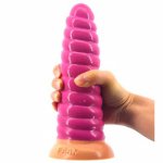 20cm Thread Shape Big Cock Penis Dildo with Suction Cup