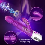 36 Speed Telescopic Dildo Vibrator Sex Turn Beads Rotating Clitoral Stimulator Heating Vibrators Adult Erotic Sex Toys for Women