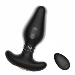 Male Anal Vibrator Butt Plug with 10x10 360° Rotation Vibration Patterns, Prostate Massager Stimulator with Remote Control