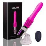 Hand-Free Dildo Vibrator Automatic Telescopic Dildo Vibrator G Spot Vibrator with Suction Cup Sex Toy For Women Massage Orgasm