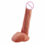 Top Selling Double Layered Liquid Elastic Silicone Dildo Real Artificial Penis Realistic Sex Toy For Women